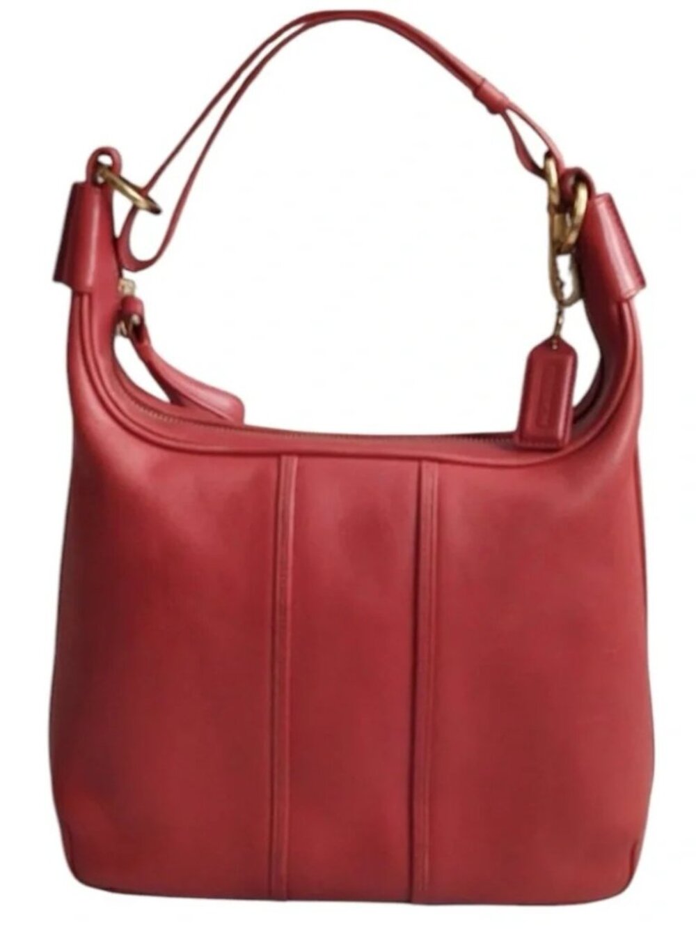 Coach 6950 Red Leather Shoulder Bag